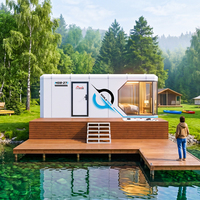 Casa Contenedor Moderna, Ecológica, con Energía Solar, Compacta, para Campamentos, Alojamiento Temporal para Familias Pequeñas, Residencia Temporal Durante Todo el Año