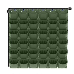 Decoración interior y exterior, maceta de pared de autorriego de jardín verde de vida Vertical con 32 macetas, maceta de pared Vertical para escaparate - Product Image 3