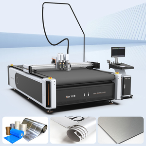 Table de découpe numérique à plat AOL CNC pour carton ondulé, film plastique à bulles, vinyle, avec rouleau d'alimentation à couteau coulissant - Product Image 2