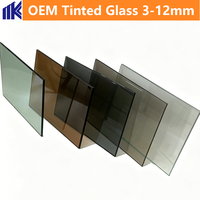 Verre flotté teinté 3-12 mm gris clair/gris foncé/noir bronze, feuilles de verre trempé laminé 3300*2140 mm pour bâtiments industriels