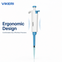 VIKERI OEM 100-1000ul Micropipette à volume réglable monocanal autoclavable avec composants ABS/PP/Silicone pour une précision accrue