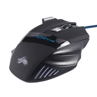 Ratón para juegos con cable 7D, 5500 DPI, 7 colores, luces de respiración, interfaz USB 2,0, Compatible con ordenador portátil, ordenador de escritorio, Material ABS en stock