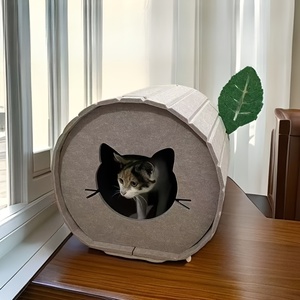 บ้านสัตว์เลี้ยงทำจากผ้าสักหลาดแบบไม่ทอ เป็นมิตรกับสิ่งแวดล้อม ได้รับการรับรองมาตรฐาน ISO 9001 รีไซเคิลได้ ทนทานต่อการขีดข่วน เตียงสัตว์เลี้ยง - Product Image 3