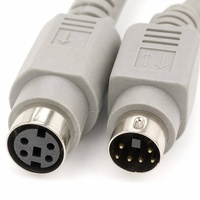 ANNXIN Cable Adaptador Divisor Mini DIN de 6 Pines Macho a Doble Hembra Tipo Y para Ratón, Teclado, Lector de Tarjetas al por Mayor