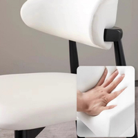 Chaise en cuir domestique pour salon chaise de salle à manger d'hôtel chaise de tapis souple pour tabouret de salle de réunion