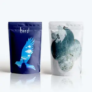 बहु कलाकृति मुद्रण कम MOQ प्रत्यक्ष मुद्रण अनुकूलित लोगो डिजाइन Budgie कबूतर Parrotlet Birdseed पक्षी भोजन फ़ीड बैग