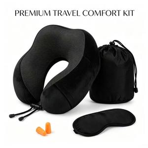 <b>Memory</b> Foam U-Shaped Travel <b>Pillow</b> 28x26x14cm Neck Support For Adults Portable Nap <b>Pillow</b> With Eye Mask And Earplugs - Product Image 5