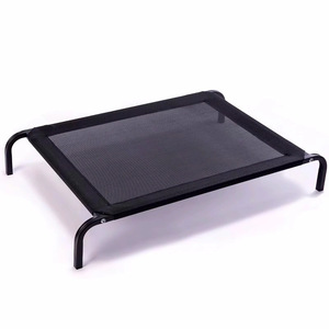 Erhöhtes, erhöhtes, kühlendes Hunde bett für große Hunde im Freien Atmungsaktives Netz-Haustier bett mit rutsch festen Füßen 41x27 Zoll Schwarz - Product Image 5