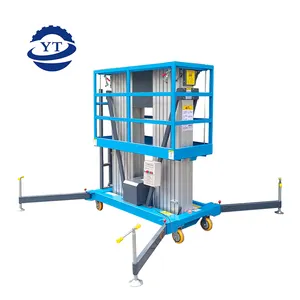 Factory Wholesale High Quality Electric double mast Aluminum Alloy Telescopic Man Lift Platform