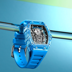 Montre chronographe mécanique de luxe pour homme, haute précision, acier inoxydable 316L, étanche, affichage numérique, verre de protection - Product Image 3