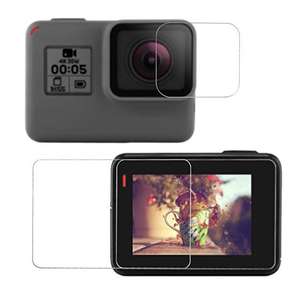 Film avant-arrière pour objectif d'appareil photo Go-Pros <span class=keywords><strong>Hero5</strong></span> 5ème génération et film de protection de remplacement d'écran - Product Image 1