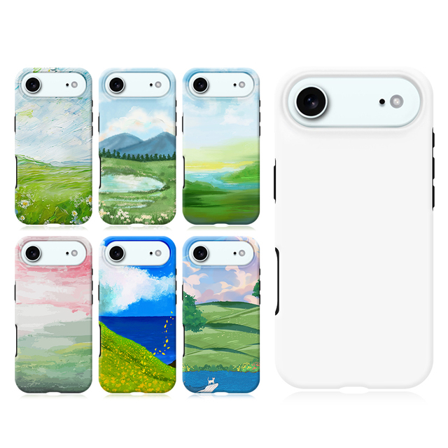 For iphone 17 3D Sublimation Blank Phone Case 2in1 Coated Phone Case Custom DIY for 3D Film Printing for IPhone 17 16 15 14 Etc