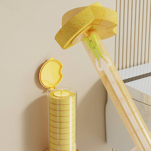 Disposable Toilet <b>Brush</b> Wall Mounted With Base <b>Round</b> Shape Easy To Clean For Bathroom Use 2026 New Model - Product Image 3