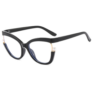 Monturas de Gafas Irregulares con Perlas, Montura Completa, Anti Luz Azul, Gafas de Moda para Mujer 2024 - Product Image 1