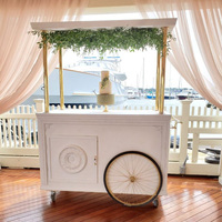 Chariot à bonbons décoratif personnalisé, chariot à champagne mobile avec congélateur pour événements intérieurs/extérieurs, mariage/fête d'anniversaire