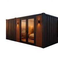 Maison conteneur studio clé en main de 20 pieds, maison préfabriquée modulaire 5900 x 2200 x 2500 mm pour location de vacances en resort de glamping