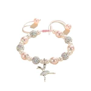 <span class=keywords><strong>Pulsera</strong></span> de Perlas Simuladas Rosadas <span class=keywords><strong>con</strong></span> Colgante de Bailarina de Ballet, Joyería Ajustable <span class=keywords><strong>con</strong></span> Dije de Bailarina y Tarjeta para Regalos de Amantes de la Danza - Product Image 6