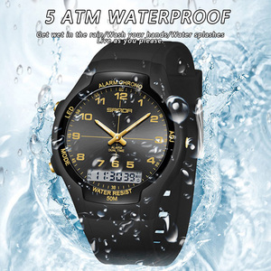 Reloj Digital Sanda 6320 con Doble Pantalla para Hombre, Deportivo, Analógico-Digital, Luminoso, LED, Cronógrafo, Alarma, Resistente al Agua 50M - Product Image 6