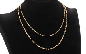 Chaîne en acier inoxydable plaqué or PVD de haute qualité, fin et brillant, type Rolo, pour fêtes et événements - Product Image 6