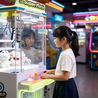 Machine de jeu d'arcade miniature de table à grue à monnayeur pour attraper les peluches, pour un joueur, équipement métallique