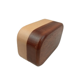 Caja de pañuelos de madera 18x12x18,5 cm, decoración de escritorio de diseño moderno y sencillo - Product Image 3