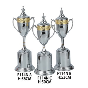 <span class=keywords><strong>Coupe</strong></span> de trophée en métal durable personnalisée de la marque Phoenix en or et en argent pour le football, le handball et divers événements sportifs - Product Image 4