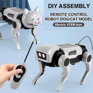 Pengendali jarak jauh listrik cerdas <span class=keywords><strong>Robot</strong></span> pintar mainan anjing batang DIY dirakit energi mainan tenaga surya untuk anak-anak - Product Image 2