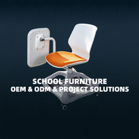 Chaise d'entraînement ergonomique pour étudiants avec tablette rotative, certifiée BIFMA, pour salle de classe mobile, durable, directement du fabricant