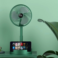 Ventilateur télescopique pliable 2 en 1 Ventilateur portable à 3 vitesses Usb rechargeable Mini ventilateur télescopique pliable à faible bruit pour l'extérieur et la maison