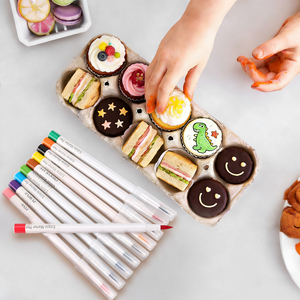 La tinta comestible se seca rápidamente en la superficie de los alimentos, sin sangrado ni manchas, mantiene los patrones claros y limpios <span class=keywords><strong>para</strong></span> una decoración profesional de alimentos. - Product Image 4