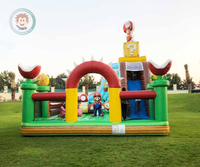 Super bros mario rumah pantul tiup anak-anak bouncer tiup super bro mario taman bermain kota menyenangkan