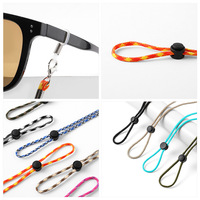 Cordon réglable multicolore pour lunettes de sport, cordon antidérapant tendance pour lunettes de soleil avec sangle de collier, accessoires pour lunettes
