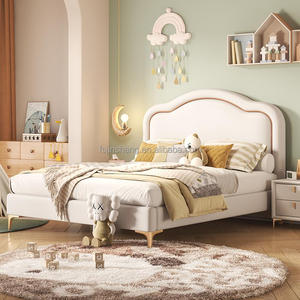 Cama de princesa Dream Girl JINS, estilo crema Simple moderno, madera cómoda para dormitorio, escuela, <span class=keywords><strong>Hotel</strong></span> y uso en apartamentos - Product Image 1