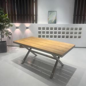 Ensemble <span class=keywords><strong>de</strong></span> table à manger d'extérieur moderne et étanche VANGARDEN pour hôtel, cour, villa, appartement – Mobilier durable en <span class=keywords><strong>plastique</strong></span> et bois - Product Image 4