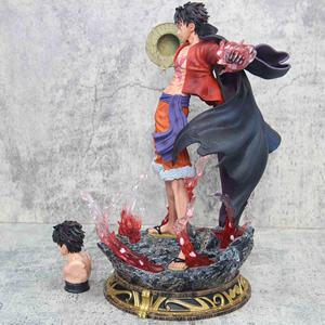 <span class=keywords><strong>Figurine</strong></span> de dessin animé One Piece Monkey D. Luffy 37 cm, 2 têtes interchangeables, statue GK en PVC, modèle de collection, décoration, jouet - Product Image 3