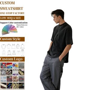 เสื้อยืดผู้ชาย TKAN708D รุ่นใหม่ สไตล์สปอร์ต วินเทจ ล้างสี ผ้าคอตตอน 100% เนื้อหนา ทรงโอ-เนค - Product Image 1