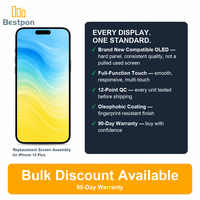 Remplacement pour l'écran OLED de l'iPhone 16 Plus, écran OLED rigide de rechange, compatible