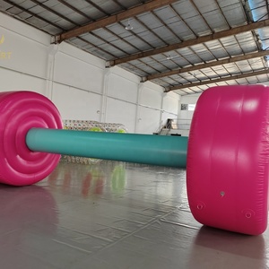 Modèle de barre d'haltères gonflable pour la publicité en salle de sport, <span class=keywords><strong>ballon</strong></span> géant en PVC hermétique personnalisé pour équipement de fitness avec pompe à air - Product Image 6