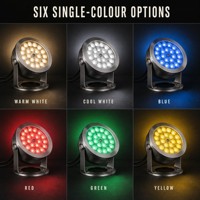 Projecteur de fontaine subaquatique haute luminosité IP68 en acier inoxydable 304 DMX512 pour la décoration extérieure de centres de villégiature, lacs et jardins