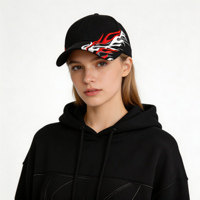 Casquette de baseball incurvée à 6 panneaux en sergé de coton, broderie 3D flamme personnalisée, réglable, unisexe, streetwear, casquette de sport, logo Common Four