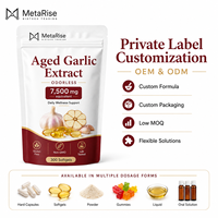 Capsules de Gélules Molles d'Extrait d'Ail Marque Privée OEM, Supplément Herbal à l'Allicine, Formule Nutritionnelle Botanique Naturelle, 300 Unités