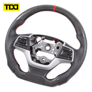 Volant en fibre de carbone véritable TDD compatible avec Hyundai Elantra 4 2016 2017 Solaris 2017 Accent 2018 - Product Image 2