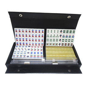 Mini Acrylic Mahjong Set 2.0x1.4x1.2cm Portable Travel With U Shaped Ruler For Chess And Card <b>Entertainment</b> - Product Image 4
