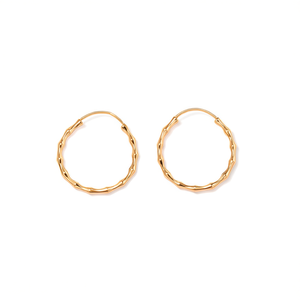 Stainless Steel Hoop <b>Earrings</b> PVD Gold Plated Sustainable Resistant Fashion Jewelry - Product Image 2