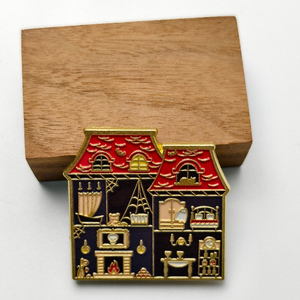 Broche en émail, magnifique maison <span class=keywords><strong>de</strong></span> <span class=keywords><strong>princesse</strong></span>, accessoires créatifs pour revers <span class=keywords><strong>de</strong></span> veste, pour tenues d'<span class=keywords><strong>hiver</strong></span> - Product Image 3