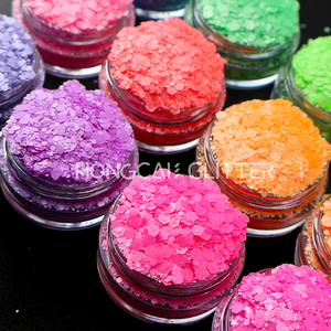 Glitter Fluorescente in Poliestere Diamantato, Mix <span class=keywords><strong>di</strong></span> Glitter Grossi all'Ingrosso, Glitter Neon per Design Unghie e <span class=keywords><strong>Decorazioni</strong></span> Natalizie - Product Image 3