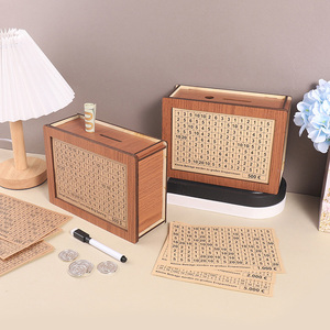 Hucha de madera personalizada con contador para escritorio, regalo para niños, caja de ahorro de artesanía de madera - Product Image 3