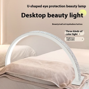 Lampe à ongles UV LED demi-lune diamantée, lumière de remplissage sans ombre pour la beauté, lampe de table de manucure à poser sur comptoir - Product Image 2