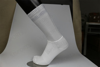 Chaussettes de cyclisme aérodynamiques de haute qualité pour hommes, respirantes en mesh, à compression, blanches