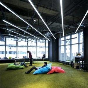 Lámpara Lineal LED de Aluminio Enlazable, Colgante, con Acabado Blanco/Negro/Plateado, Luz Blanca Cálida para Oficina, Biblioteca, Supermercado - Product Image 6